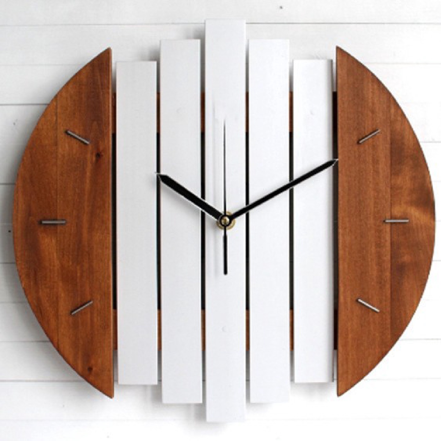 现代蒸汽朋克未来派木制挂钟ModernWallClock客厅卧室挂表时钟