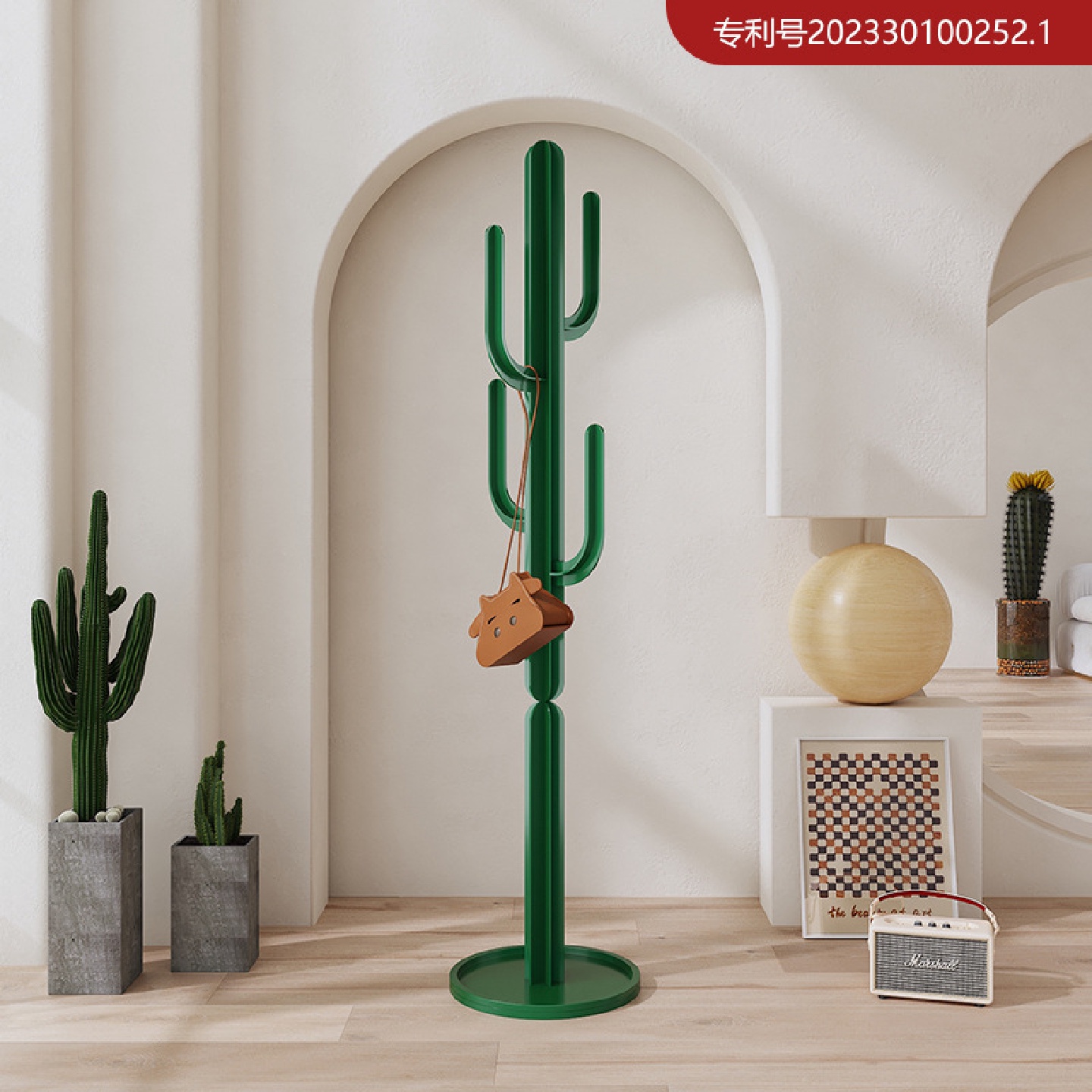 北欧创意仙人掌衣架客厅卧室转角衣帽架轻奢落地衣架家用服装架子