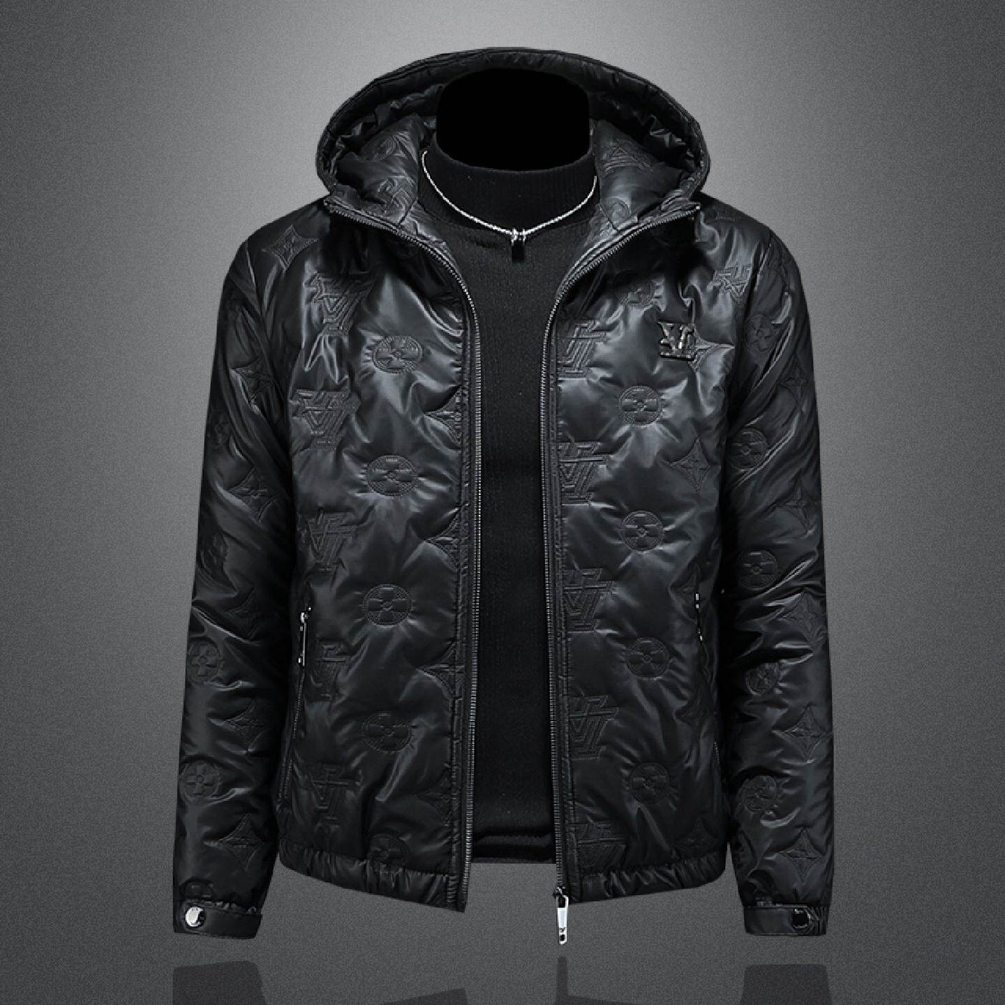 欧洲站连帽加绒棉服男士冬季新款保暖防寒休闲夹克棉衣外套潮潮男