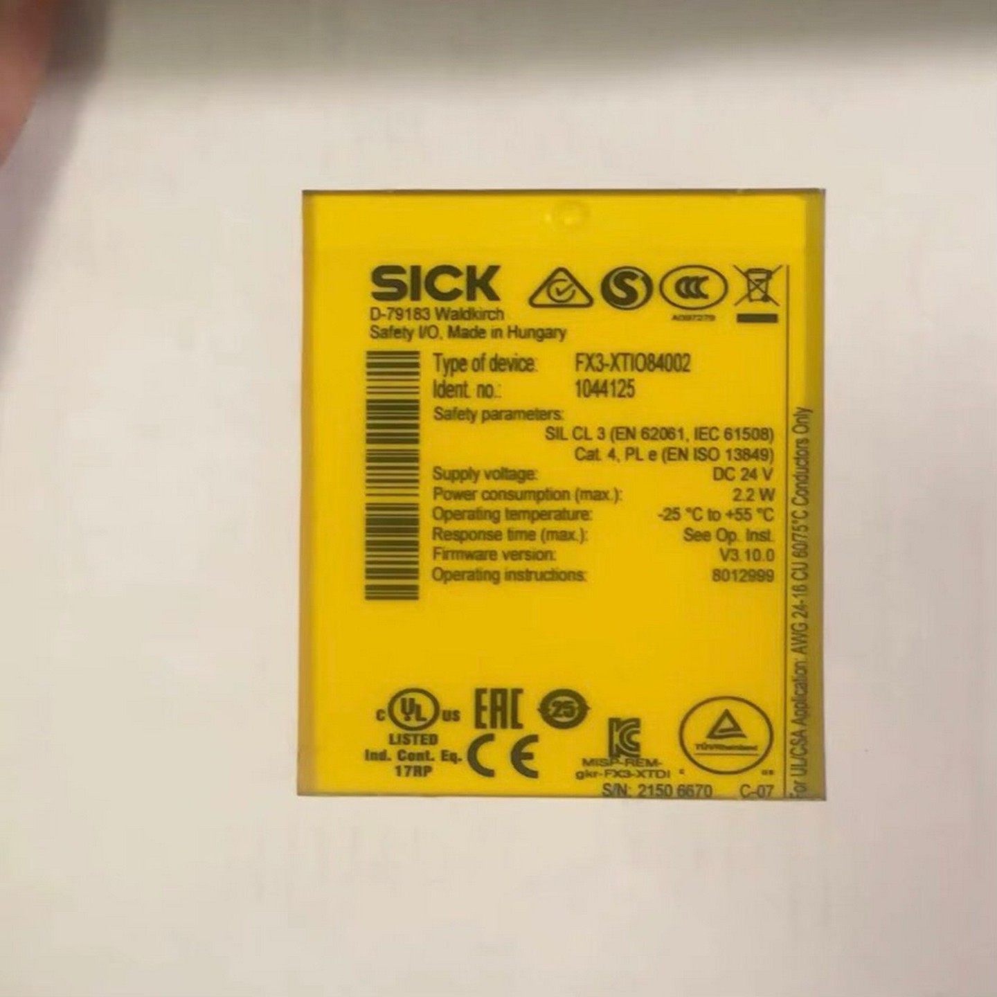 传感器德国西克FX3-XTIO84002，实物图~询价