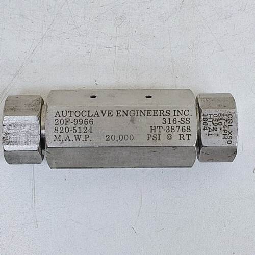 Autoclave 20F9966  8205124 Union Coupling Lot of 2 pcs