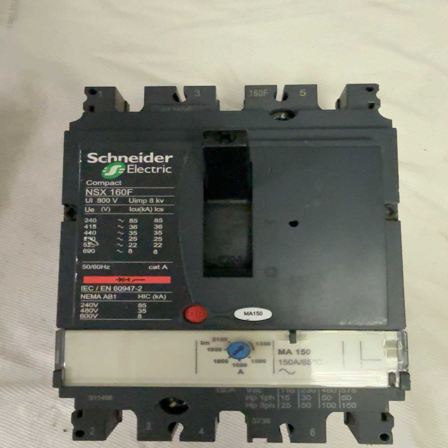 施耐德NSX160F塑壳断路器，3P三相，额定电压800V，--议价商品