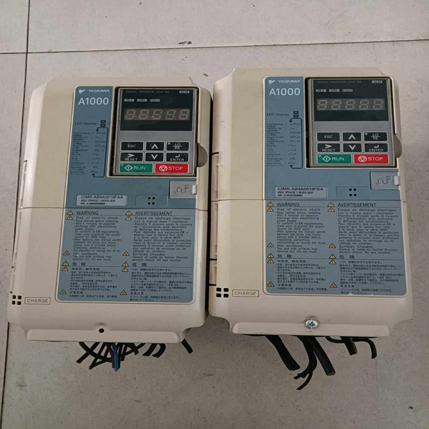 安川变频器CIMR-AB4A0018FBA，7.5KW/5.询价