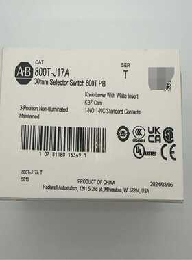 800T-J17A罗克韦尔AB选择开关800TJ询价