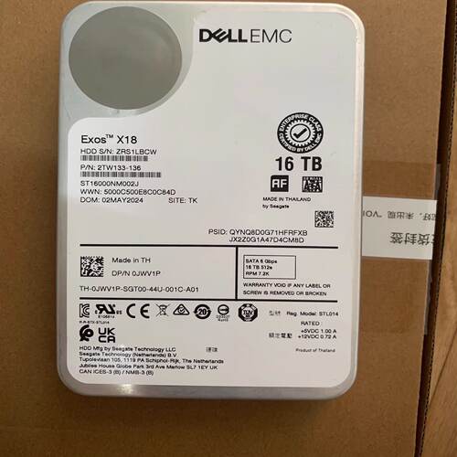 DELL0JWV1P16TSATA6Gb7.2K3.5服务器硬盘ST16000NM002J原厂