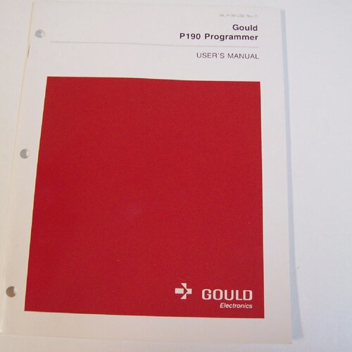 GOULD MLP190USE USERS MANUAL P190 PROGRAMMER  USED  FREE SHI