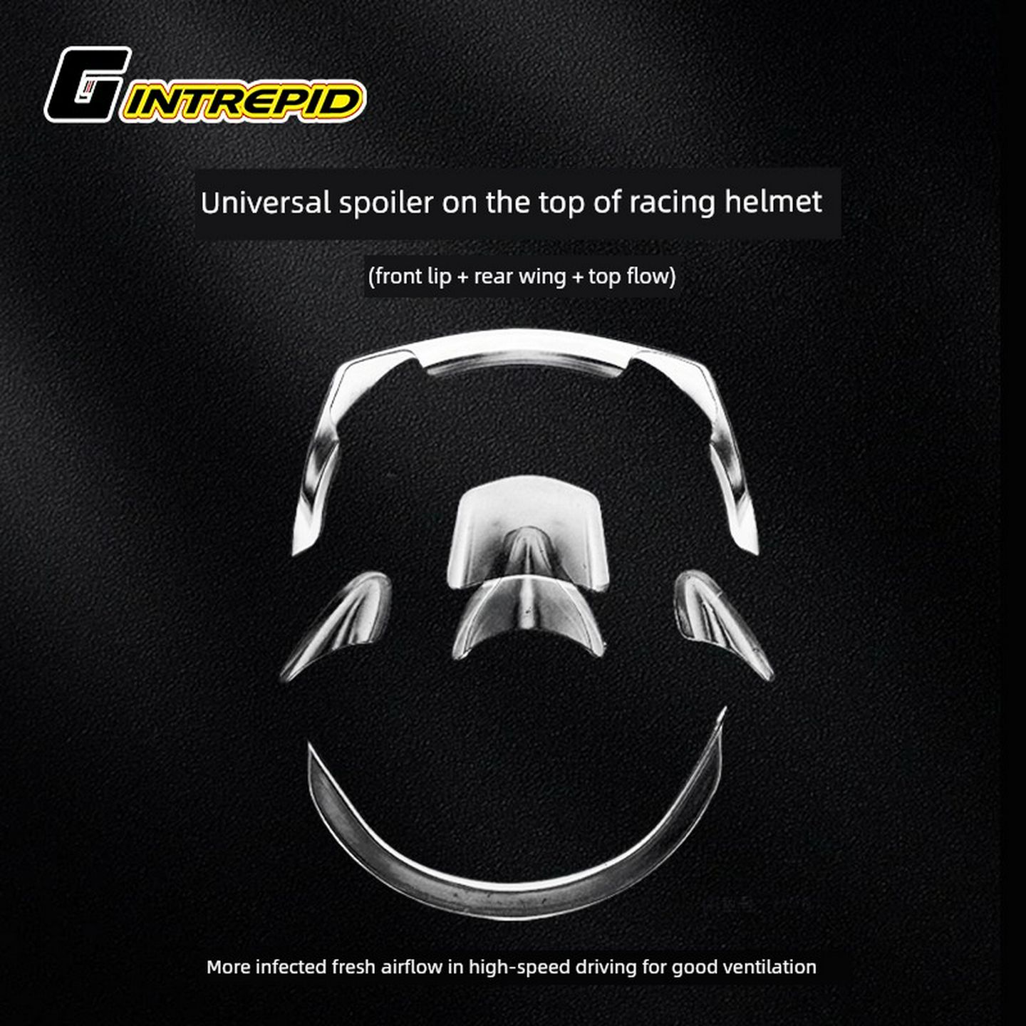 头盔配件Gp3Hp7Rs7Rs7K通用通风罩前后后机翼顶部扰流罩适配器