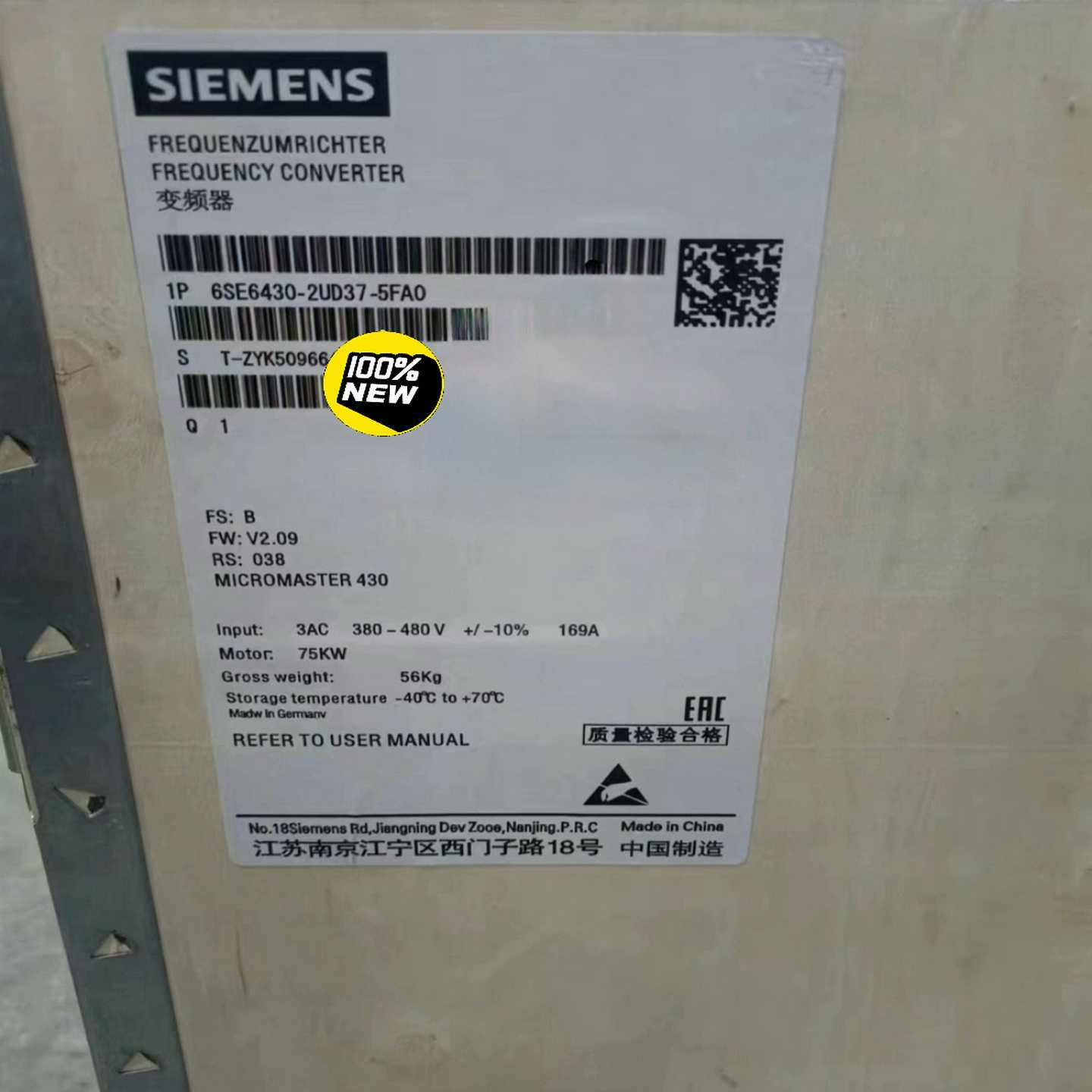 6SE6430-2UD37-5FB05FA0mm，议价