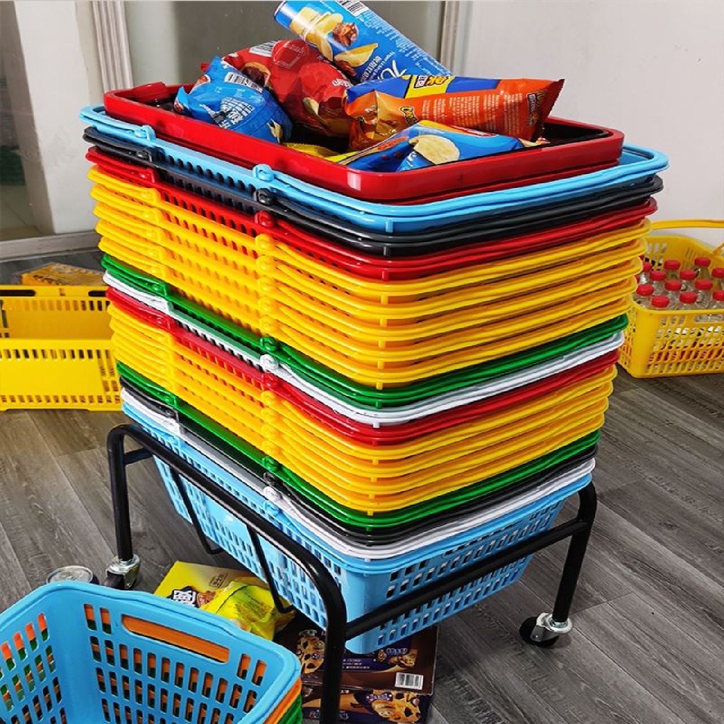 超市购物篮手提篮塑胶蓝子便利店零食购物筐ktv啤酒篮水果菜篮子,商业/办公家具,购物篮,淘宝优惠券,粉丝福利购,淘宝优惠卷