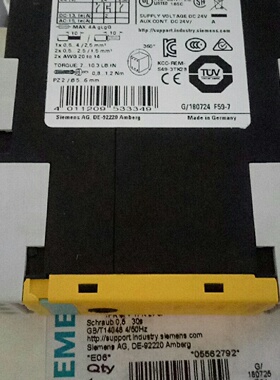【询价】安全继电器3TK2824-1BB42余货1台  全