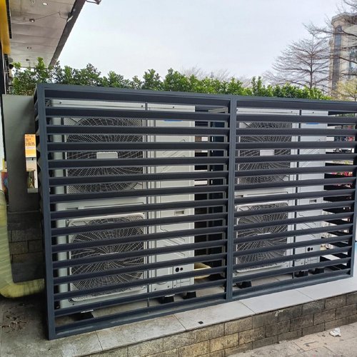 工厂定做铝合金百叶窗空调外机罩外墙防雨空调保护罩格栅护栏定制