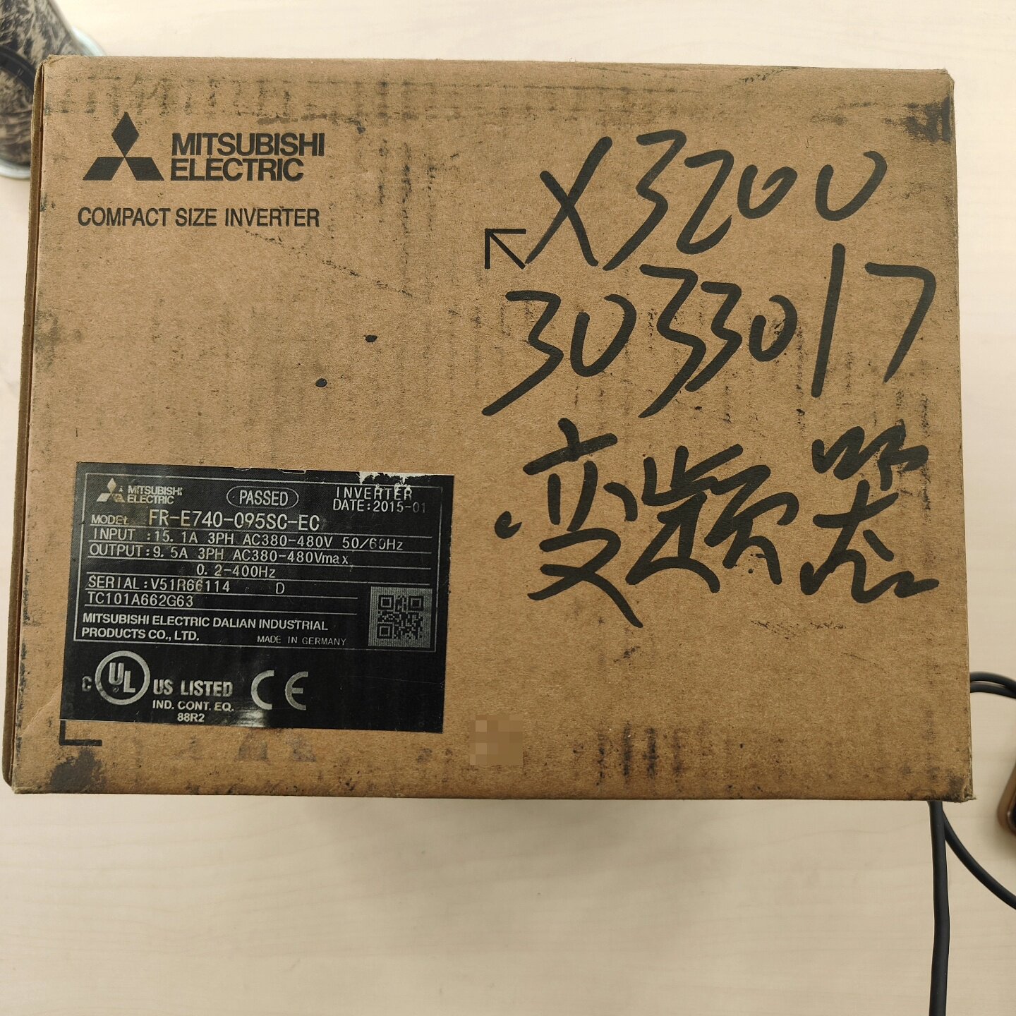 三菱变频器FR-E740-095SC-EC,原装正品,实物拍--议价商品