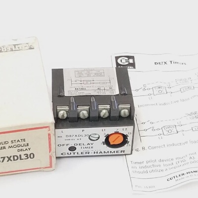 NIB EATON CUTLERHAMMER D87XDL30 SOLID STATE TIMER MODULE OFF