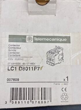 TELEMECANIQUE LC1D8011P7 CONTACTOR