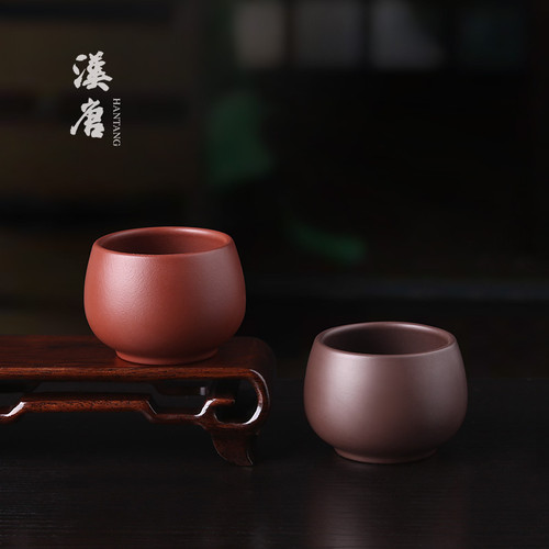 汉唐紫砂杯主人杯功夫茶杯单杯宜兴紫砂茶具茗茶杯小杯单个