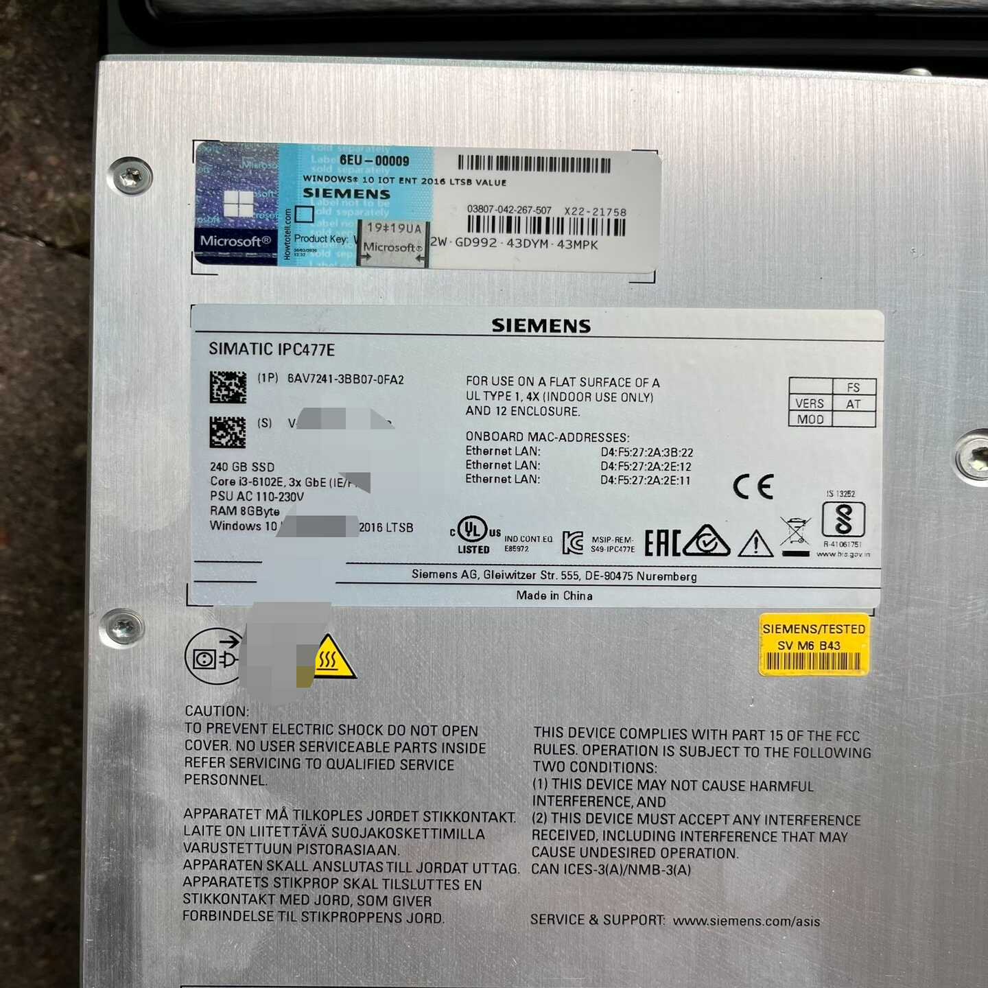 6AV7241-3BB07-0FA2橙色新功能完好议价出--议价商品