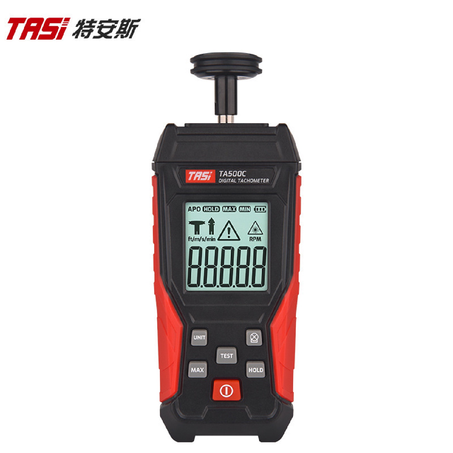 特安斯激光转速表TA500C数显接触式转速计转速测速仪线速测速器