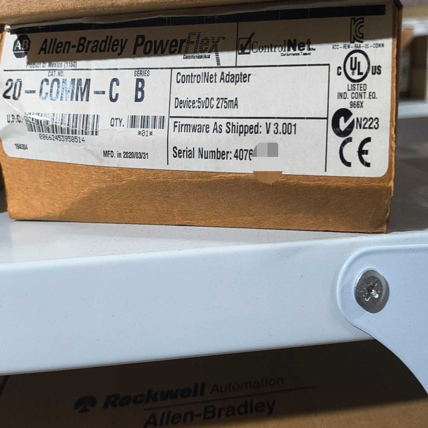 AB罗克韦尔20-COMM-CBControlNet适配器