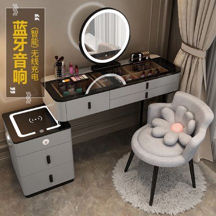 #智能梳妆台出租屋轻奢小户型卧室化妆台一体简约多功能公主化妆