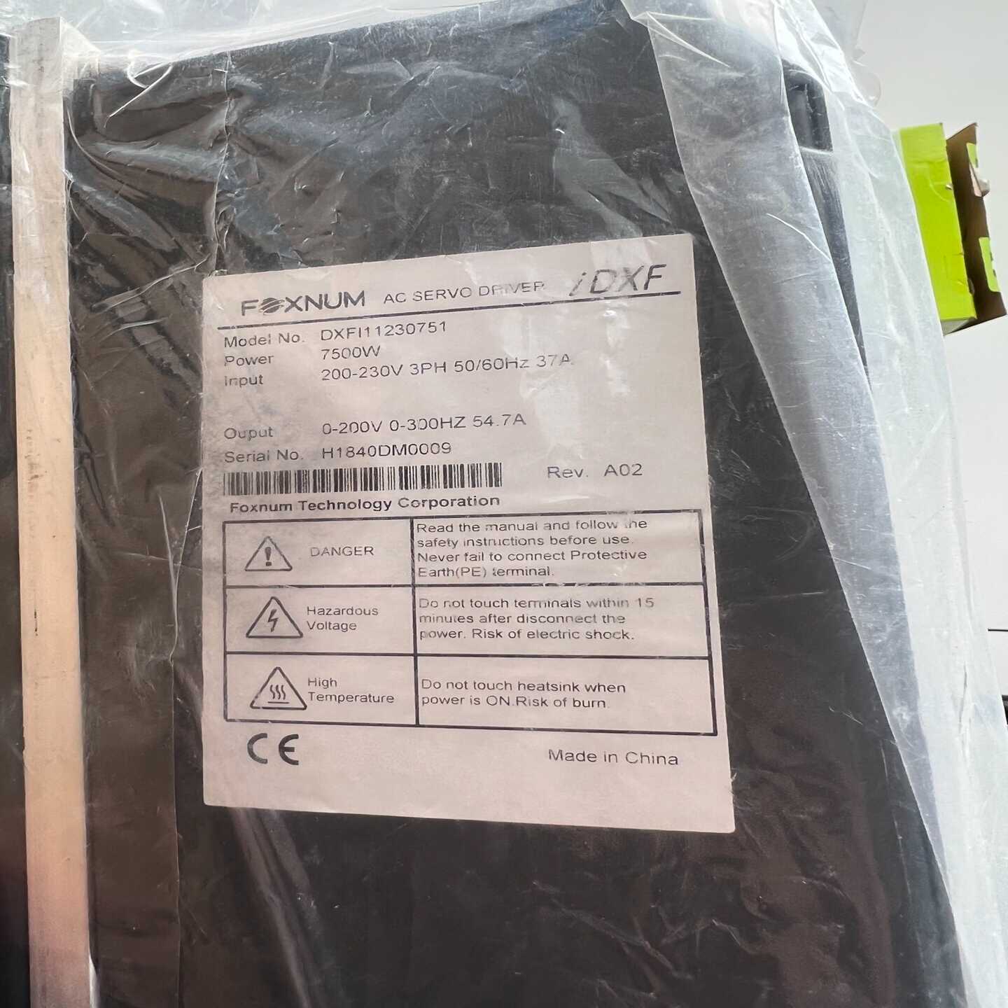 议价全新FOXNUM驱动器型号:DXFI11230751，750现货/维K修