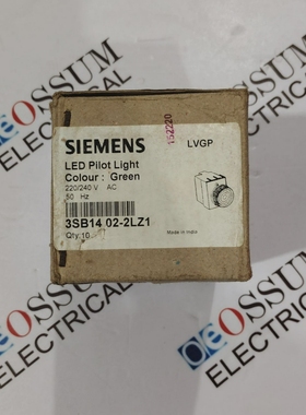 SIEMENS3SB1402-2LZ1LEDPILOTLIGHTCOLOURGREENVOLTAGE22