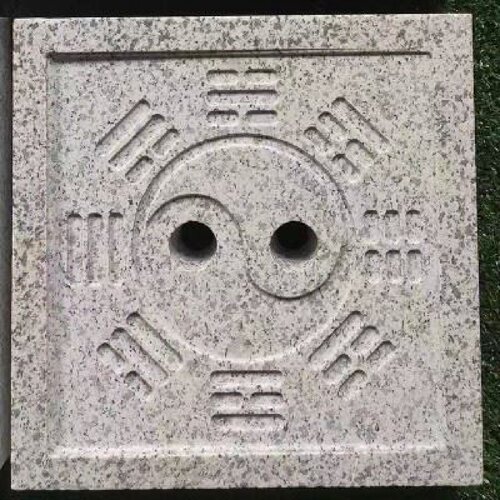 地漏大理石下水口阴井盖室外庭院石材雨水篦子花岗岩水沟盖板铜钱
