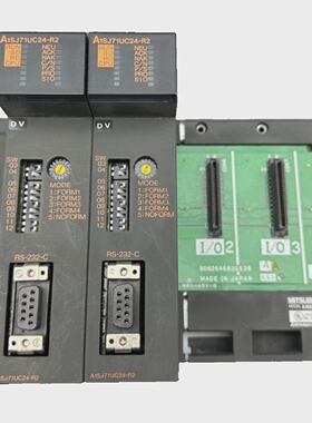 MITSUBIHI RS232C Unit A1SJ71UC24R2 X2pc  Base Unit A1S55BS1