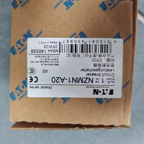 议价伊顿穆勒NZMN1-A20高分断塑壳断路器原装正品CE认证
