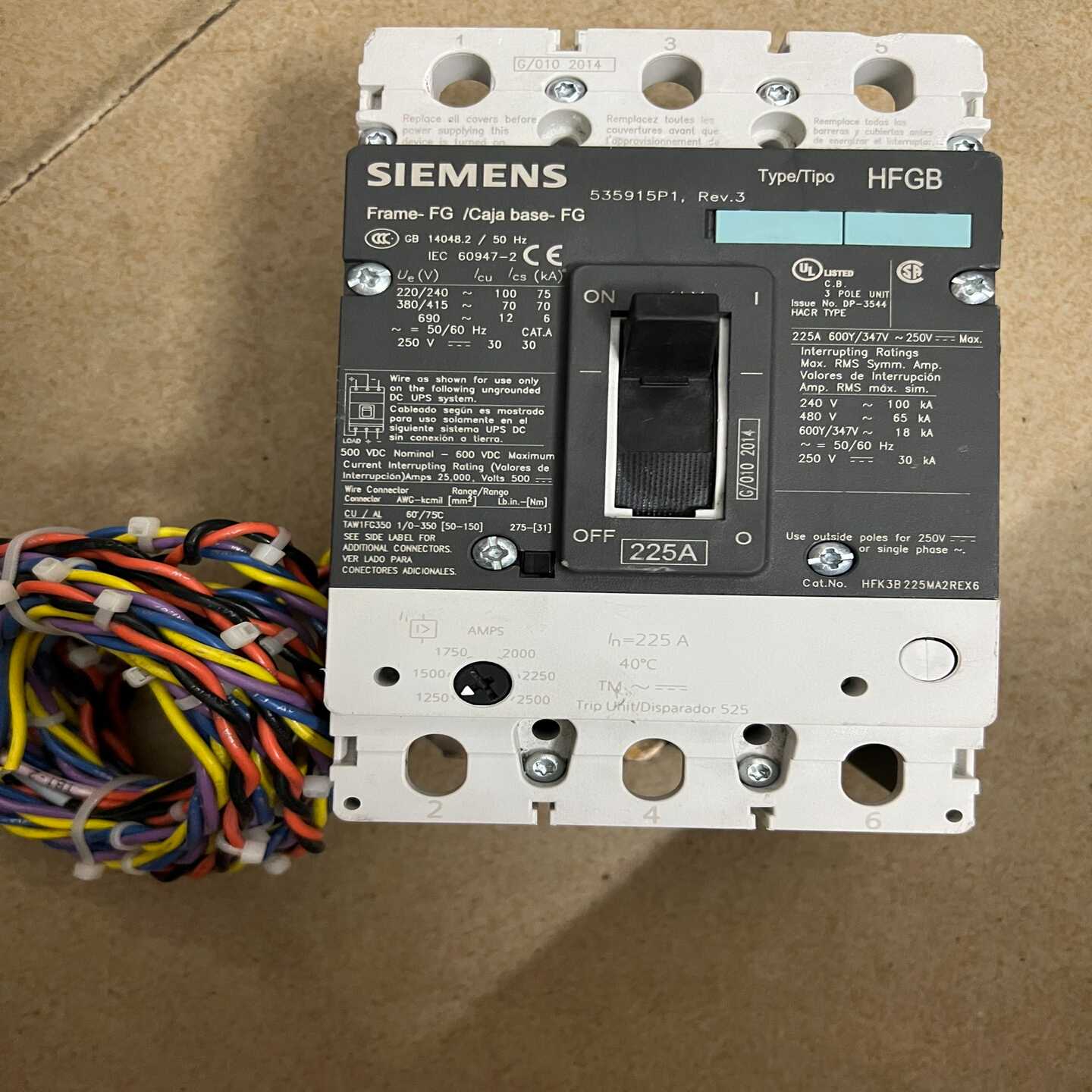 【议价】塑壳断路器3VL3522-2KN34-8QB1实物适用