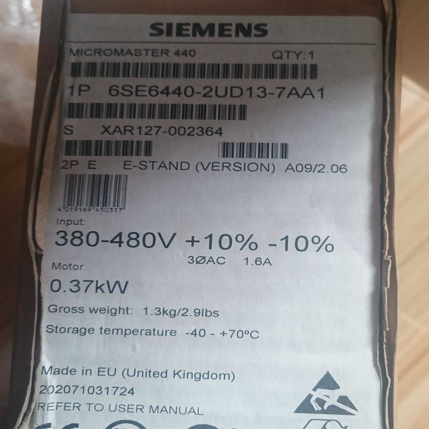 变频器6SE6440-2UD13-7AA1货真价实询价