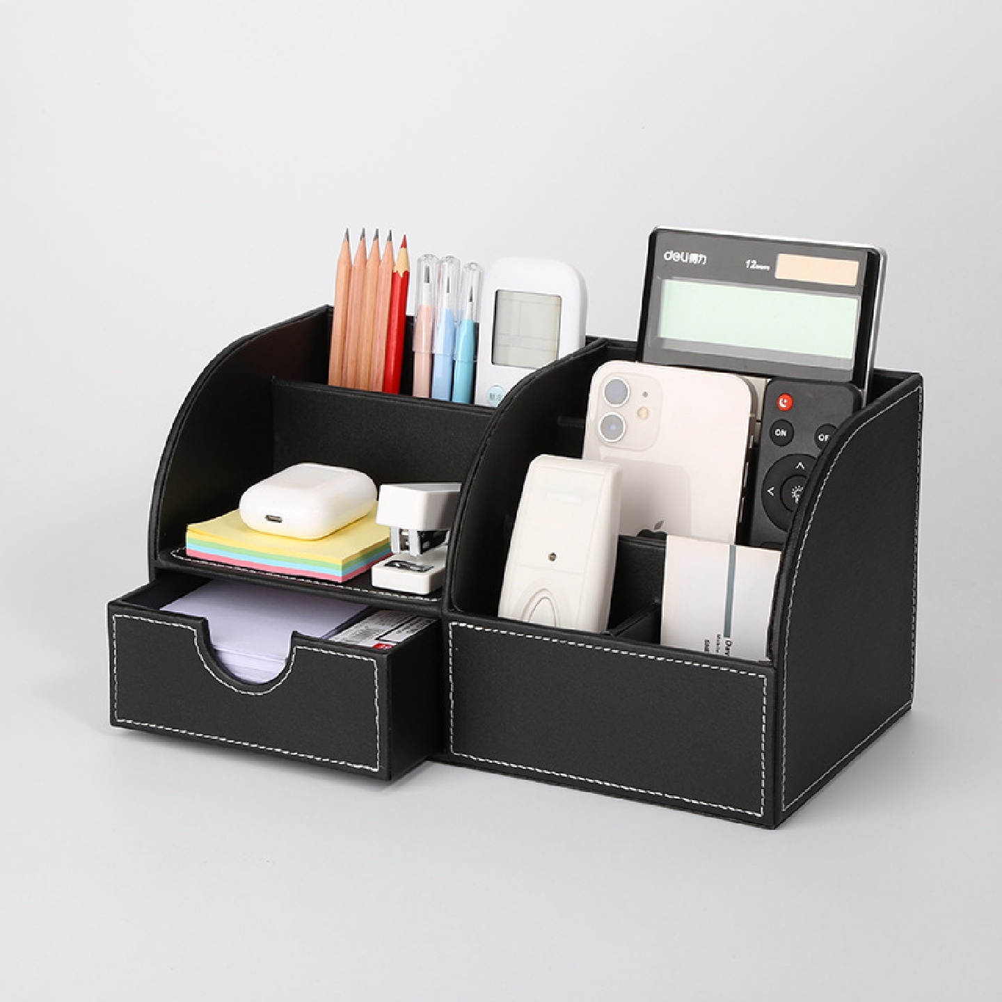 多功能创意笔筒摆件简约办公桌面收纳盒办公文具大容量笔筒收纳盒