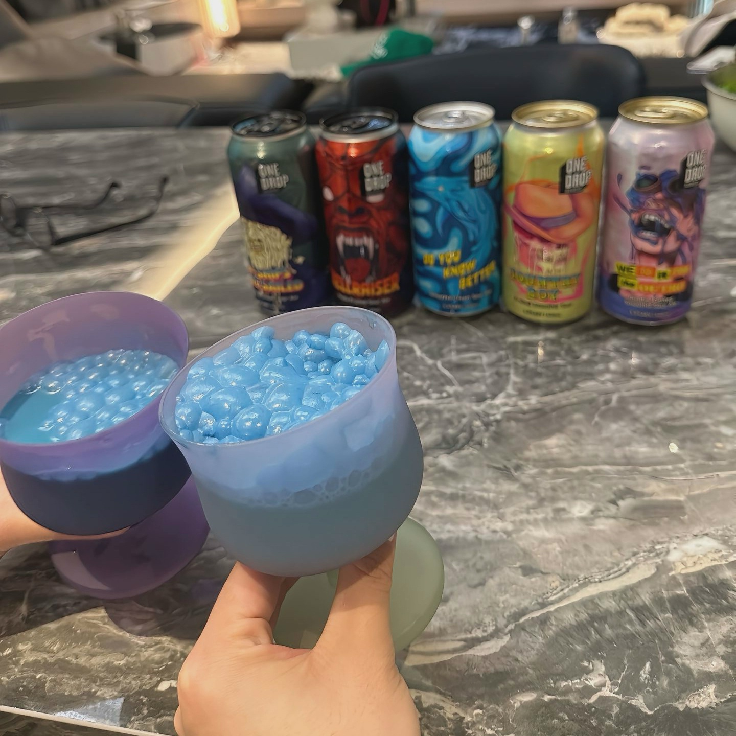 多巴胺配色马卡龙系列ins风磨砂矮脚玻璃杯创意杯子家用饮品水杯