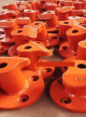 码头铸铁系船钩单柱双柱方底系缆桩国标150kn圆底单檐栓船系船柱