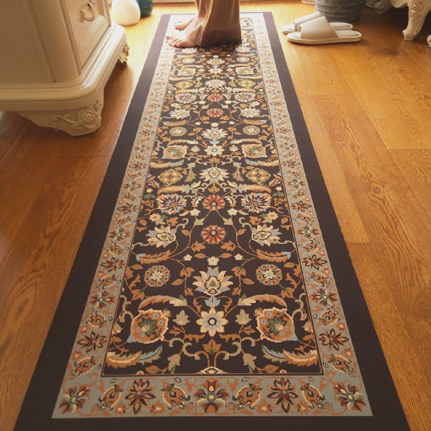 欧式长条厨房地垫可擦浴室地垫化妆室矽藻泥吸水防滑耐脏吸油地毯