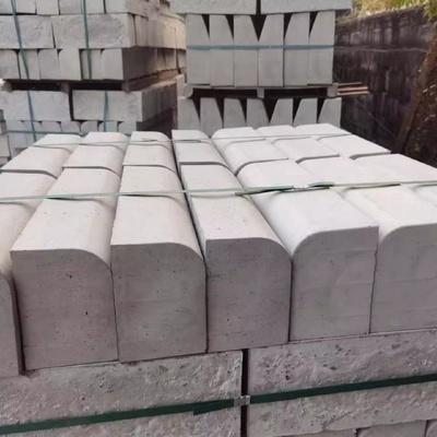 仿石材pc路沿石混凝土芝麻灰平石水泥路缘石路侧石道牙异形防撞石