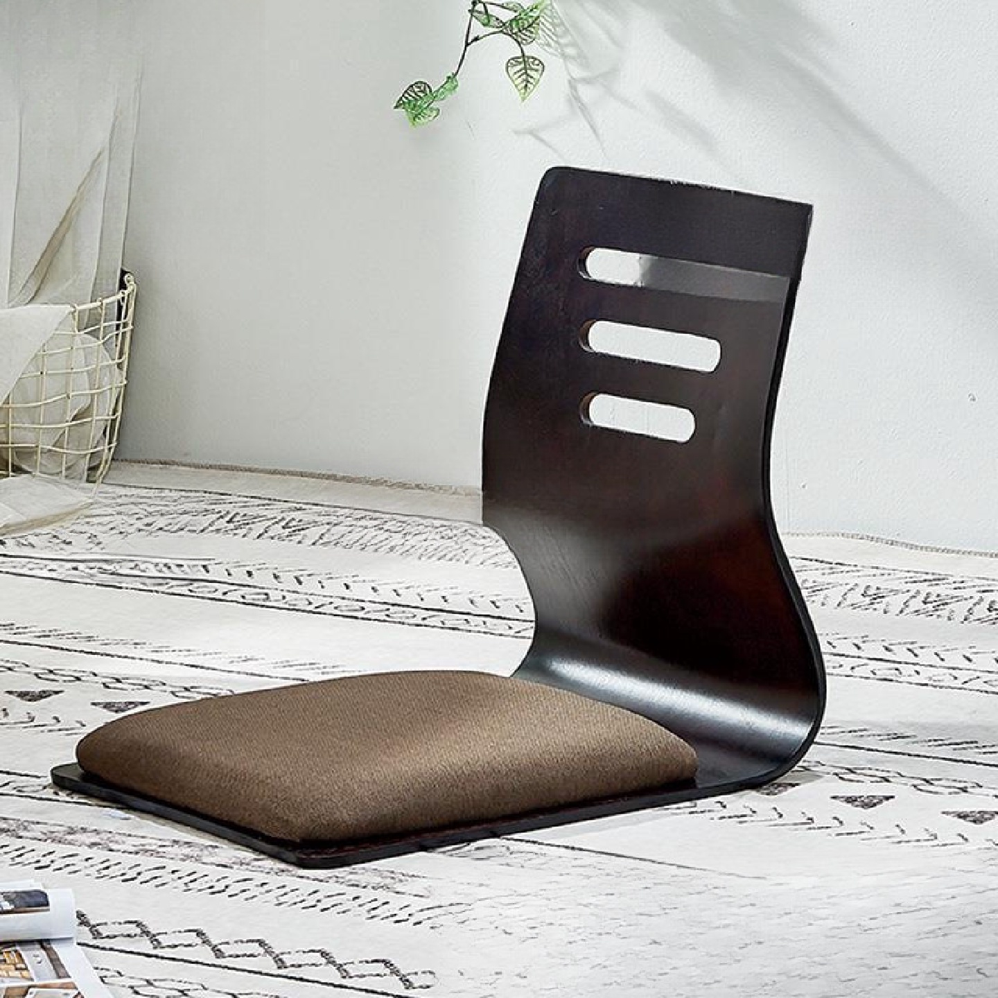 榻榻米椅子床上座椅宿舍懒人椅无腿椅凳日韩靠背椅坐垫飘窗和室椅