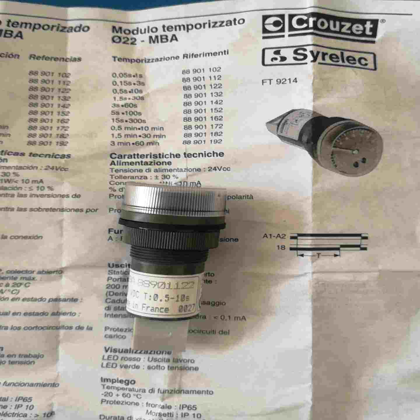 MBA 88901122时间继电器，法国高诺斯进口，库存【博航商行】,电子元器件市场,其它元器件,淘宝优惠券,粉丝福利购,淘宝优惠卷