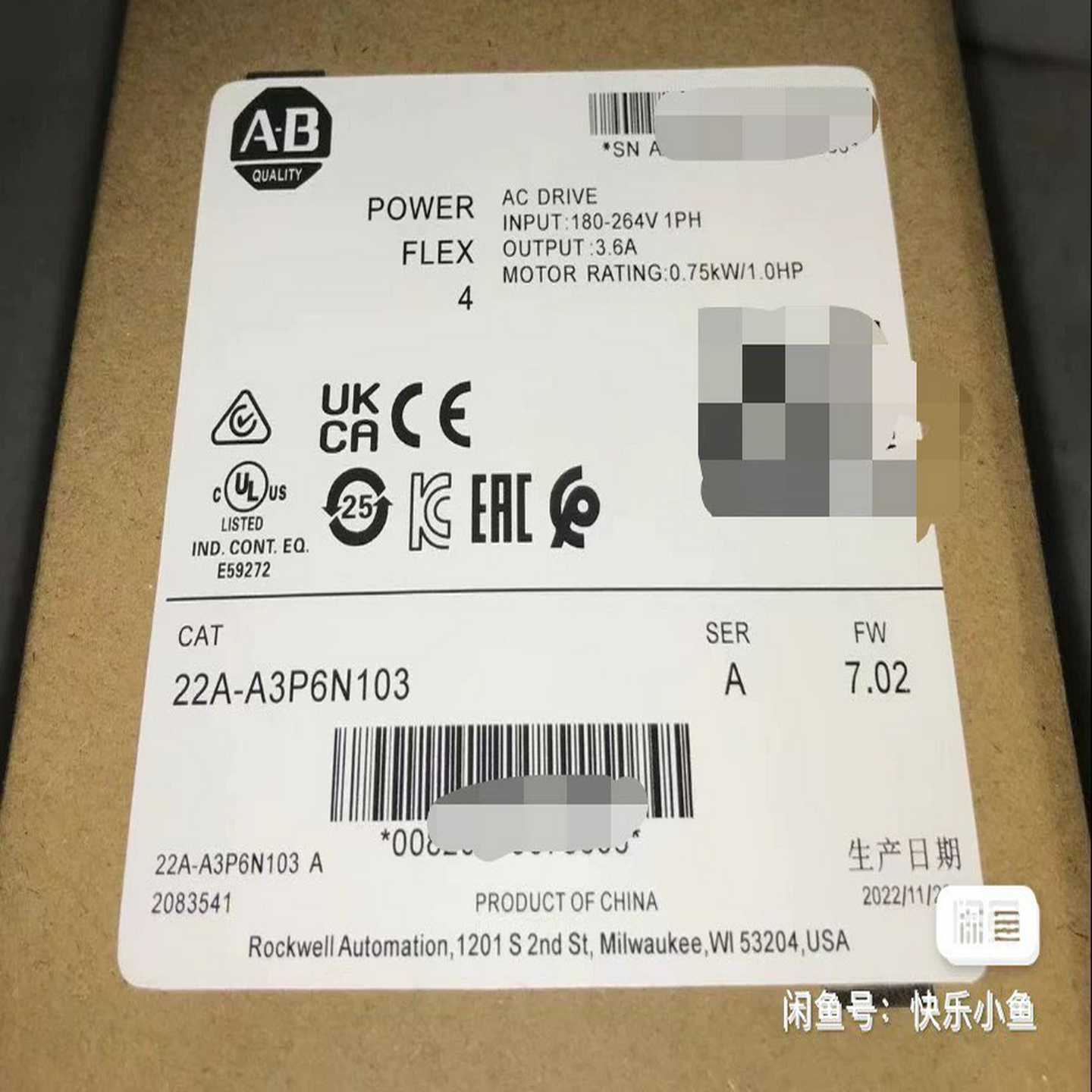 22A-A3P6N103 库存   【卡奥电子】