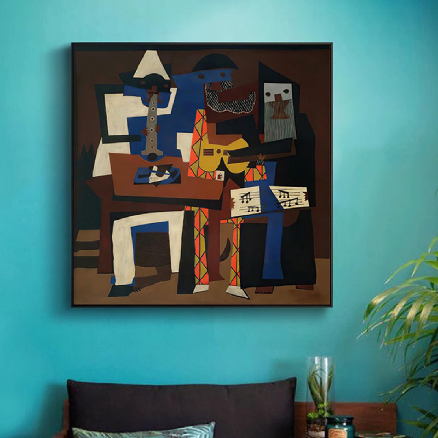 毕加索抽象人物装饰画酒吧餐厅客厅墙壁画玄关书房挂画小众艺术画图片