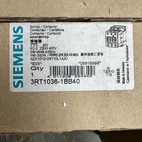 西门子3RT10341BB40直流接触器