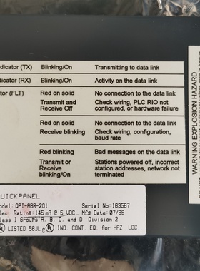 GE QUICKPANEL触摸屏模块QPI-ABR-201【议价】