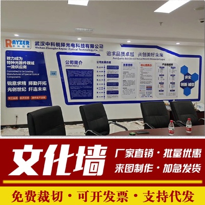 定制设计文化墙办公室企业校园走廊背景墙UV打印PVC亚克力加工