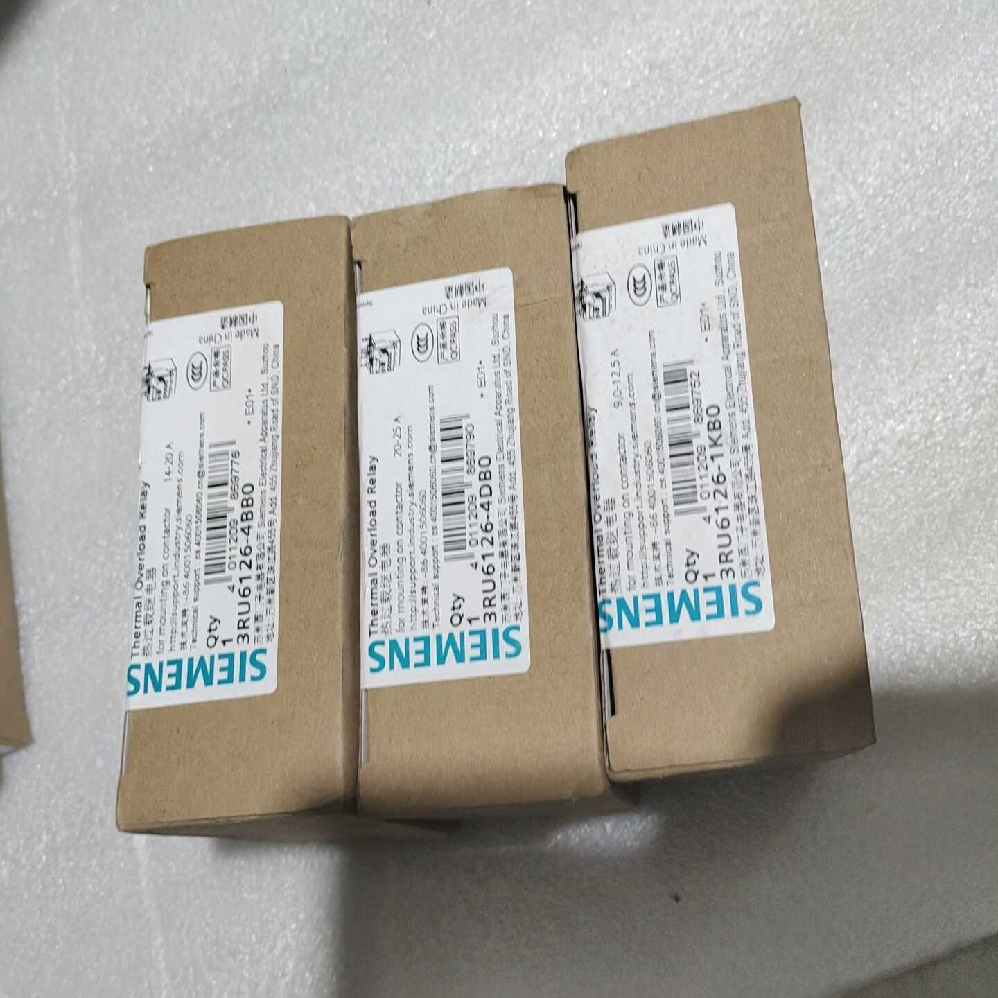咨询-热过载继电器3RU6126-1KB0，原包装3个