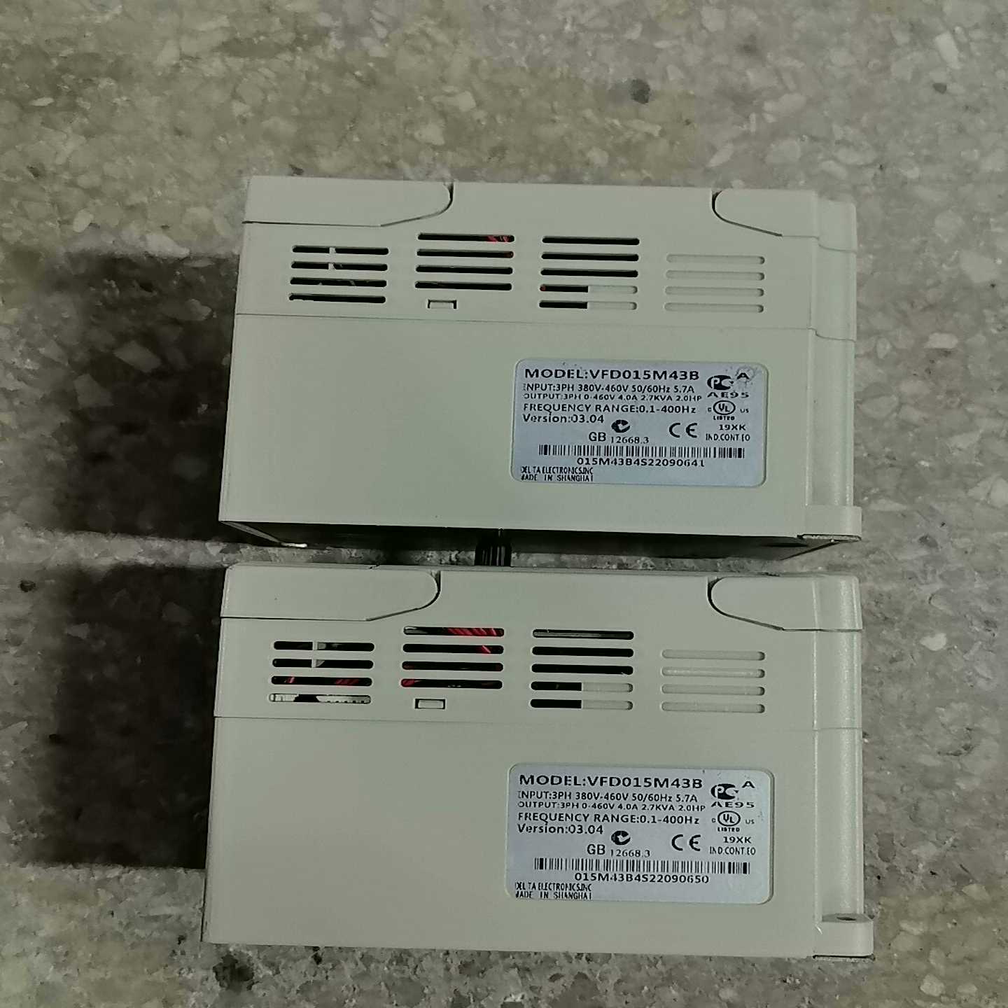 咨询-台达变频器1.5KWVFD015M43B，已上电