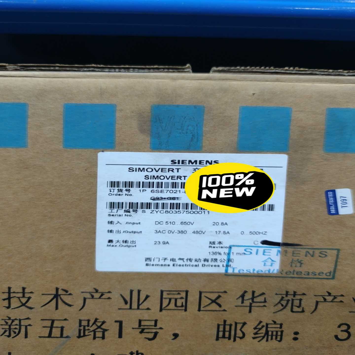 6SE7021-8EB61变频器，不带附件，欢迎咨询~询价