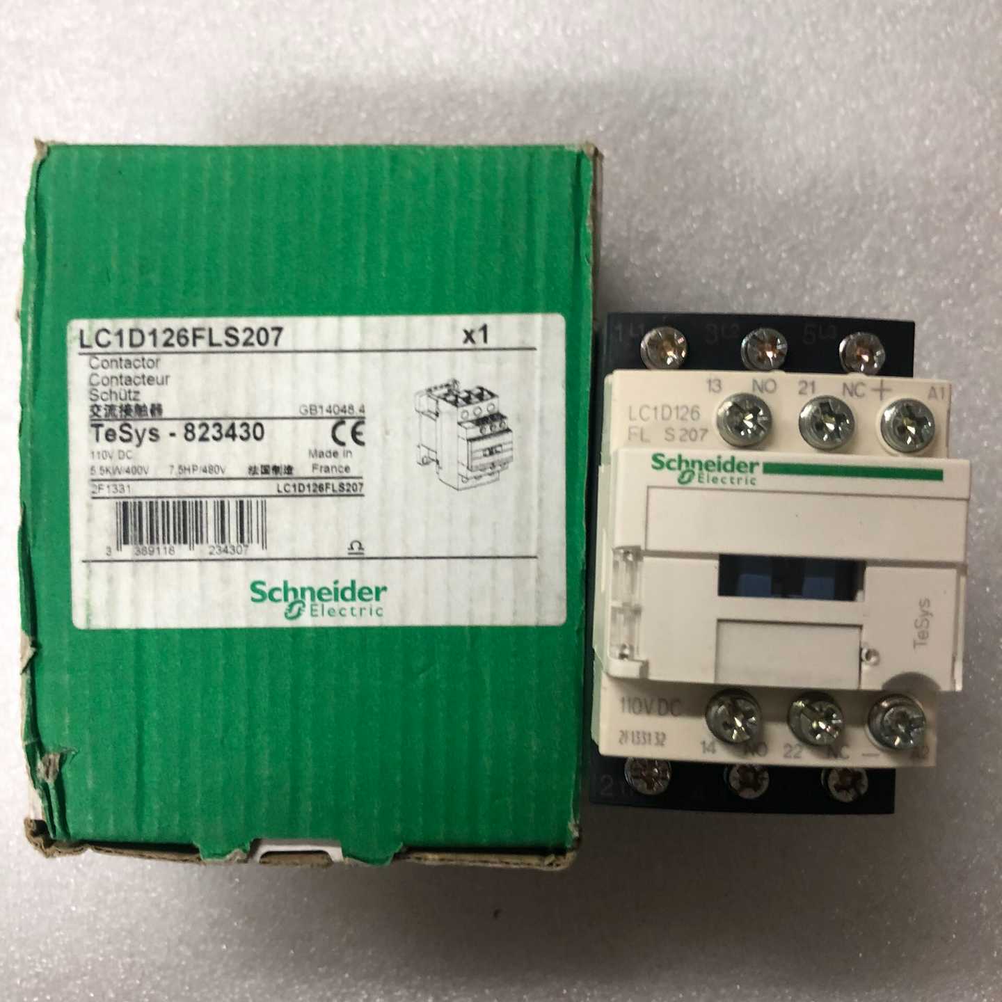 施耐德LC1D126FLS207交流接触器,DC110V,原--议价商品