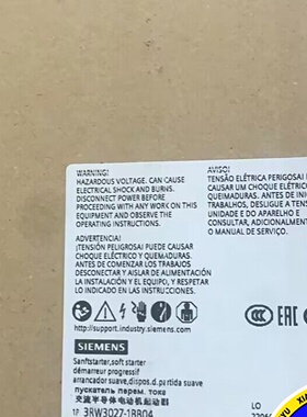 3RW30271BB04软起动器S032A1拍前询价下单
