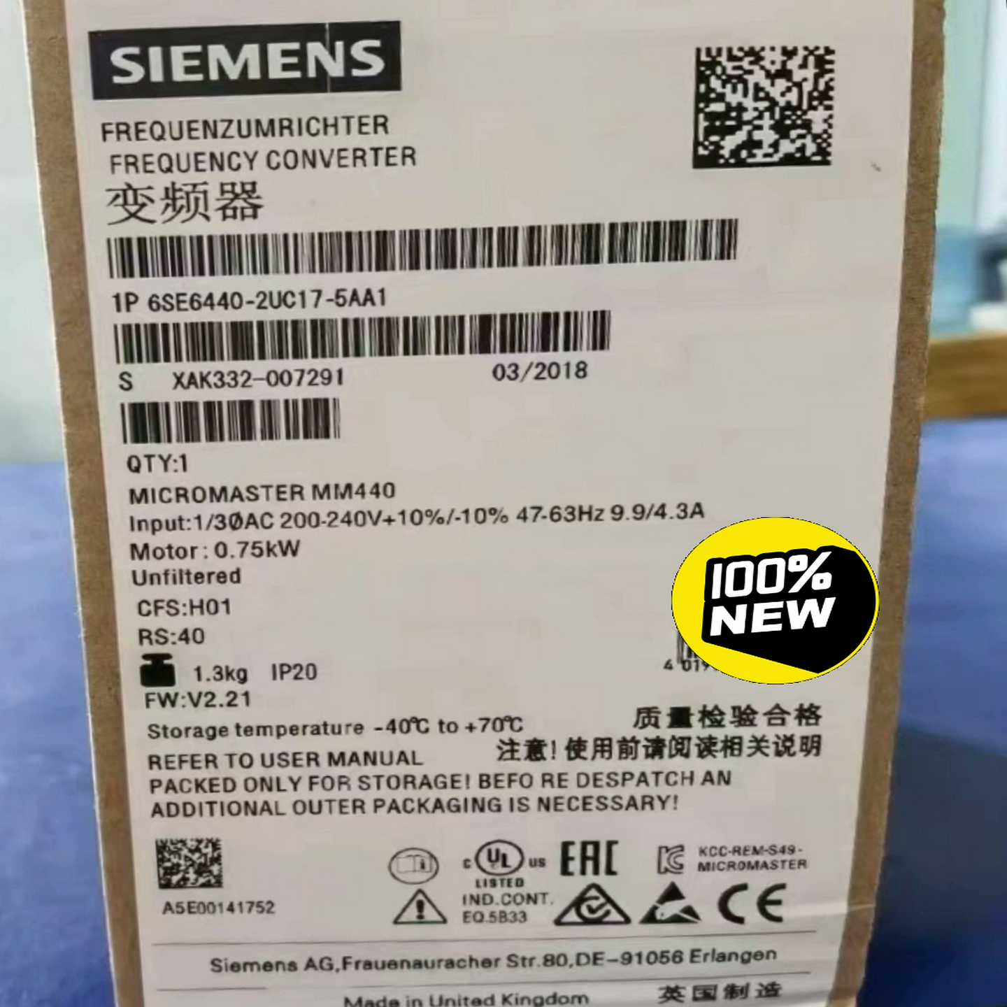 【议价】6SE6440-2UC17-5AA1MM440变适用