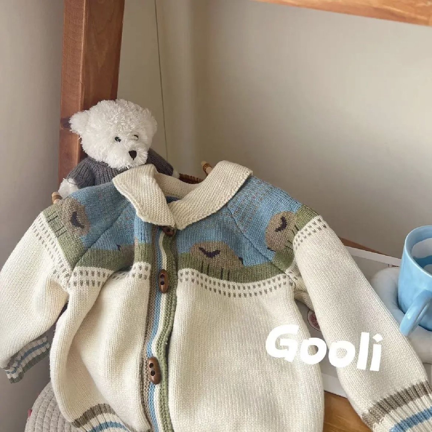 男童针织开衫polo领韩系2025新款儿童秋装洋气外搭中小童毛衣外套