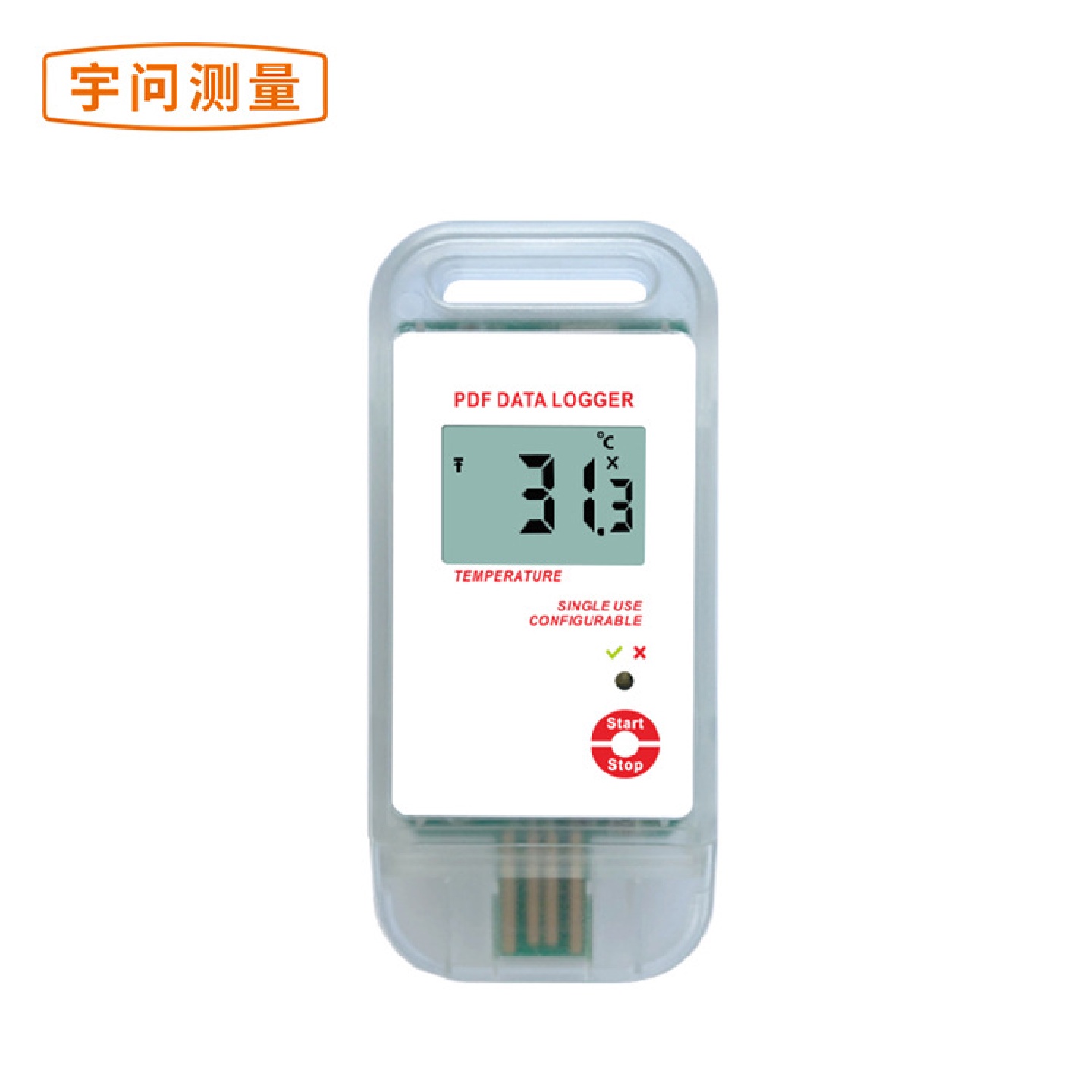 宇问一次性温度记录仪YXUP-10DPDF数据报告冷链冷藏温度计